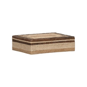 Boîte à bijoux rectangulaire en bois avec couvercle, design classique, conteneur de rangement à charnière à 1 niveau - Product Image 3