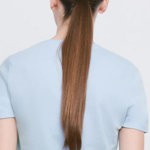 T-shirt Chic Urbain Femme / T-shirt Quotidien Élégant en Coton 2026 Col Rond Coupe Oversize avec Logo - Product Image 5