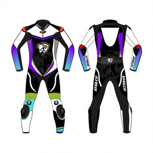 Traje de Motociclismo de Cuero para Hombre Shades Custom GSXR, Mono de Carreras de Pista, Traje de Motociclista OEM con Protección CE, Manga Larga, 280g - Product Image 1