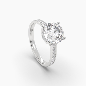 แหวนมอสซาไนต์ทรงเหลี่ยม VABS DIAMOND น้ำหนัก 1.92 กะรัต ตัวเรือนเงินแท้ 925 ชุบทอง 18K ดีไซน์วงแหวนซ่อนประดับเพชร คลาสสิกสำหรับงานหมั้น รุ่นยอดนิยมตลอดกาล - Product Image 2