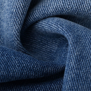 Sudadera con Capucha de Mezclilla Ecológica de Alta Calidad para Mujer, con Cierre de Cremallera de un Cuarto, Manga Larga, Color Azul, con Puños Elásticos - Product Image 5