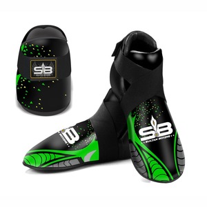 Protectores de Espinillas de Boxeo Unisex Personalizados con Parte Superior de PU y Neopreno, para MMA, Muay Thai, Kickboxing, Entrenamiento, Protección para Pies, Todas las Temporadas, OEM, ODM - Product Image 2
