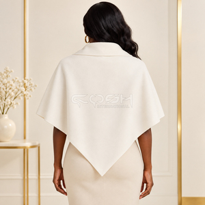 Cosh International Sorority Sisterhood Nouveau design personnalisé pour femme, poncho-couverture à carreaux, style manteau ouvert sur le devant - Product Image 5