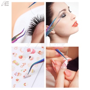 Juego de Pinzas para Extensión de Pestañas de Acero Inoxidable Arcoíris, Venta al Por Mayor 2026, 5 Piezas, Suministros de Belleza - Product Image 3