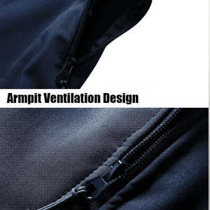 Chaqueta de Forro Polar con Capucha para Hombre, Impermeable, Resistente al Viento, Estilo Ropa de Trabajo, Cierre de Cremallera a Rayas, Tiras Reflectantes Delanteras, Invierno - Product Image 6