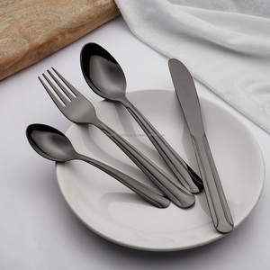 Juego de cubiertos de pasión PVD de oro rosa Grado 202/304 Cuchara brillante de acero inoxidable Tenedor Cuchillo Cuchara de bebé Fiestas únicas Made India - Product Image 2