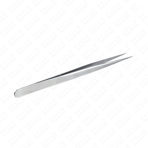 Premium I Shaped Silver Stainless Steel Eyelash Tweezers with Pointed Straight Tips Professional <b>Tools</b> for Lash Extensions - Product Image 5