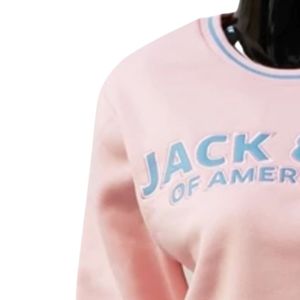 Women's Pink Crewneck Sweatshirt Casual Long Sleeve Pullover Everyday Streetwear Comfortable Lifestyle Clothing Top - Product Image 2