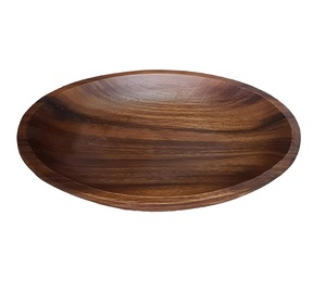 Set Of 3 Round Shape Natural Wooden Serving Bowls for Home Dining <b>Table</b> Wedding Dinnerware Snacks Serving Bowls - Product Image 4