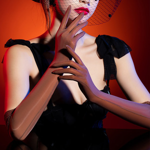 Fünf-Finger-Glanzstrümpfe aus Nylon, ultradünn, glänzend, nahtlos, sexy, unsichtbar, wadenlang, opernlängen, schwarz, einzeln verpackt - Product Image 3