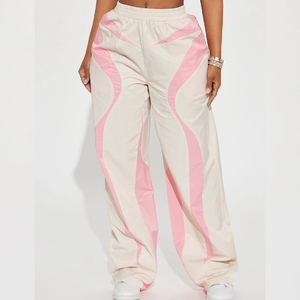 Nylon <b>Pants</b> Women's Wide Leg Custom All Over Sublimation Printed Loose Fit <b>Mesh</b> Lined Your Own Logo Training & Jogging <b>Pants</b> OEM - Product Image 1