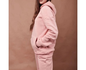 Conjunto de chándal informal de lana cálida de Invierno para mujer, logotipo sostenible a prueba de viento de secado rápido, moda para exteriores para adultos más nuevos - Product Image 4