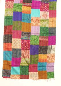 มาใหม่อินเดีย Kantha ผ้าพันคอผ้าไหมผ้าพันคอขโมยโบฮีเมียนฮิปปี้แฮนด์เมดโบฮีเมียนผ้าพันคอสําหรับผู้หญิง - Product Image 6