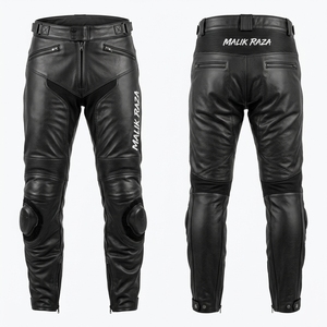 Handmade Genuine Leather <b>Motorbike</b> Riding <b>Trousers</b> Men Women Custom Sizing Track Apparel - Product Image 3