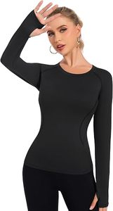 Wholesale Womens Adults Ribbed <b>Long</b> <b>Sleeve</b> Yoga <b>Tops</b> Custom Sportswear Manufacturer OEM ODM Factory Breathable <b>Stretch</b> Quick - Product Image 4