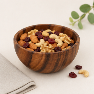 Bol en bois d'acacia artisanal écologique, bol rond de qualité supérieure pour servir des salades et des fruits, pour la cuisine et la table - Product Image 3