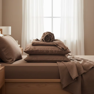 Ropa de Cama de Lino Natural 100% Puro, Juego de Sábanas Planas y Ajustables de Tela de Lino para el Hogar - Product Image 2