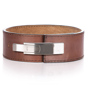 Ceinture de musculation à levier en cuir robuste avec boucle à levier en acier réglable de qualité supérieure pour l'entraînement - Product Image 1