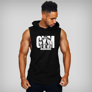 Débardeur à capuche sans manches pour hommes et garçons, personnalisable avec logo, prêt à expédier, pour le sport et la gym, vente en gros - Product Image 6