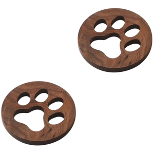 Wooden Paw Coaster Round Drink Mat Non-slip Eco-friendly <b>Table</b> <b>Protection</b> Pad Customized Thickness - Product Image 2
