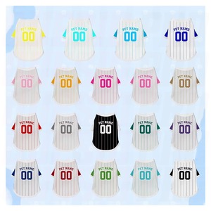 Custom Pet Jersey Shirt Dog Cat <b>Baseball</b> Uniform Name Number Print Pullover Top Breathable Polyester Apparel - Product Image 5
