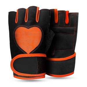 Gants de cyclisme unisexes en cuir écologique pour sports d'hiver, sans doigts, antidérapants, absorbant les chocs, respirants - Product Image 1