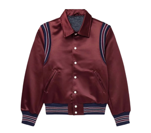 Veste universitaire en satin personnalisée de haute qualité 2025, grande taille, veste de lycéen brodée pour hommes - Product Image 1