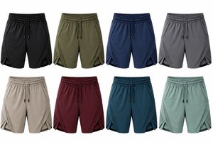 Shorts de sport pour homme, écologiques, couleur unie, séchage rapide, respirants, anti-plis, avec cordon de serrage à la taille et poches - Product Image 6