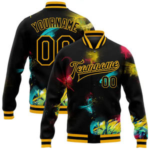 Blouson universitaire d'hiver personnalisé pour homme, broderie graffiti, style Letterman, veste bomber décontractée urbaine - Product Image 2