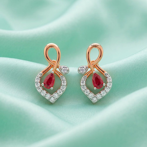 Women's 10K/14K/18K <b>Solid</b> Gold & 925/935 <b>Silver</b> Stud <b>Earrings</b> with Emerald Luxury Main Stone Prong Setting for Wedding - Product Image 1