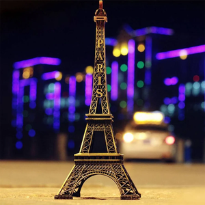 Figurine décorative de luxe vintage Tour Eiffel Paris en métal, souvenir architectural, objet de collection, décoration intérieure, cadeau - Product Image 5