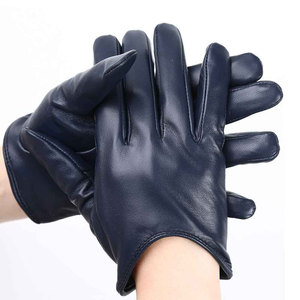 Gants d'hiver en cuir pour hommes à prix abordable, respirants, style uni, usage quotidien, design personnalisé - Product Image 1