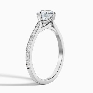 Round Cut Moissanite Engagement <b>Ring</b> 925 Sterling <b>Silver</b> Rose Gold Plated Classic <b>Solitaire</b> Promise <b>Ring</b> Wedding Party Luxury - Product Image 5