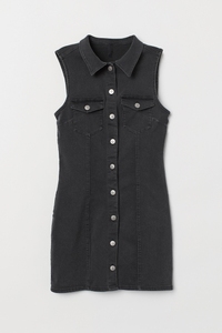 Robe en jean sans manches pour femme, mode estivale personnalisée, fermeture à boutons, 100% coton, respirante, tenue décontractée d'été - Product Image 5