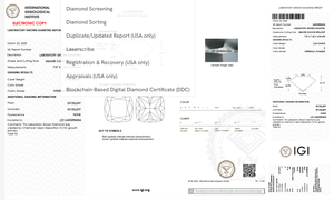 Diamantes de Laboratorio Modernos Johari de Lujo (Certificados por IGI) Color E Corte Cojín para Colecciones de Joyería Fina - Ecológicos - Product Image 3