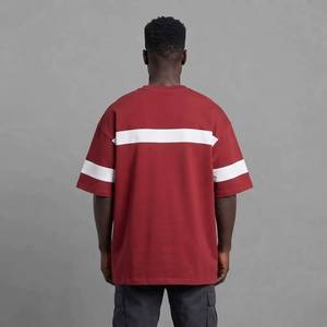 เสื้อยืดโอเวอร์ไซส์สำหรับผู้ชาย ผ้าฝ้ายพรีเมียม ทรงหลวมไหล่ตก สไตล์สตรีทแวร์ รับสกรีนโลโก้ เสื้อยืดโอเวอร์ไซส์เนื้อหนา - Product Image 6