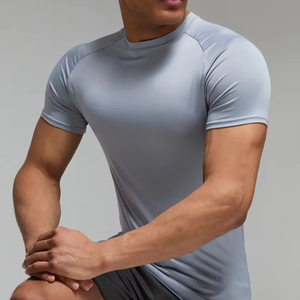 Men Active short Sleeve Tee Fitted Gym Workout Muscle Fit Athletic Crew Neck <b>Compression</b> Training top mens fitted long sleeve - Product Image 1