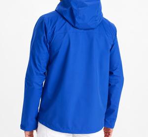 Men's Hooded Waterproof <b>Canvas</b> <b>Jacket</b> Blue Casual Autumn Eco-Friendly Polyester Zipper Closure Regular Fit Solid Color - Product Image 3