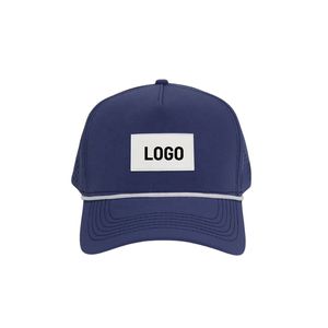 Casquette de golf imperméable à 5 panneaux avec logo personnalisé, respirante, avec trous découpés au laser, séchage rapide, casquette snapback pour hommes et femmes - Product Image 3