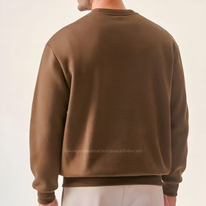 เสื้อสเวตเชิ้ตคอกลมทรงโอเวอร์ไซส์คุณภาพสูงสำหรับผู้ชาย ผ้าฝ้ายฟลีซ สตรีทแวร์ ยูนิเซ็กส์ สำหรับฤดูหนาว ขายส่งจำนวนมาก รับผลิตแบบ OEM - Product Image 5