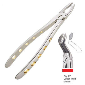 Instrumento Dental para Extracción de Dientes, Pinzas Reutilizables de Acero Inoxidable para Molares Superiores con Patrón Inglés, Marca Shuja Quirúrgica - Product Image 4