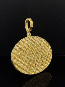 Colgante Personalizado para Hombre, Chapado en Oro, Estilo Hip Hop, con Diamantes de Imitación CZ - Product Image 2