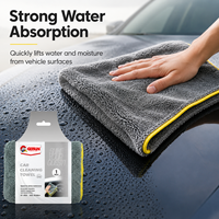 Serviette de séchage auto en microfibre douce Getsun, chiffon de nettoyage absorbant, pelucheux, sans rayures, pour le lavage et le detailing des surfaces automobiles
