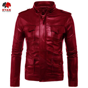 Veste en cuir pour homme, cuir véritable, couleur unie, matériau durable, fabrication OEM ODM disponible - Product Image 4