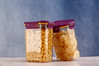 Wadah Penyimpanan Makanan Persegi Kaca Borosilikat Bebas BPA Zenara, Tutup Kunci Jepret, Anti Bocor, Kapasitas Besar, Portabel untuk Dapur