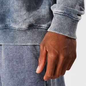 Sudadera de Alta Calidad para Hombre, Estilo Streetwear, Lavado Ácido, Oversize, Sudadera con Efecto Desgastado para Hombre - Product Image 6