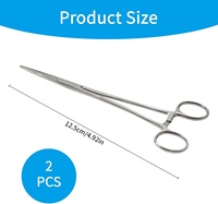 Hoogwaardig chirurgisch roestvrij staal 12,5 cm Halstead rechte Mosquito hemostatische forceps set 2 stuks SIGAL MEDCO Jewelry