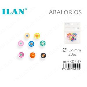 ILAN Abalorios Perline a forma di mulino a vento in argilla polimerica 5x9mm 20 pezzi per la creazione di gioielli artigianali - Product Image 1