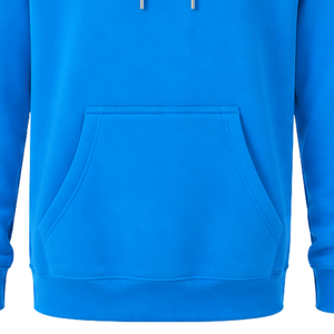เสื้อฮู้ดผู้ชายสีฟ้าอมเขียวแบบสั่งทำพิเศษ แขนยาว ทรงปกติ ผ้าฟลีซ มีเชือกผูกฮู้ด กระเป๋าจิงโจ้ ชุดกีฬา - Product Image 3