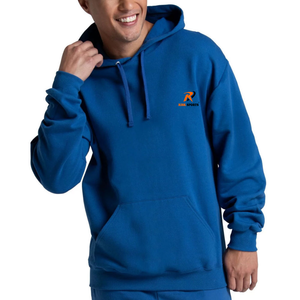 ออกแบบโลโก้ตามสั่ง เสื้อฮู้ดดี้สีน้ำเงินเข้ม ผู้ชาย ผ้าคอตตอนหนา 400 กรัม คุณภาพสูง ไม่มีลาย - Product Image 6